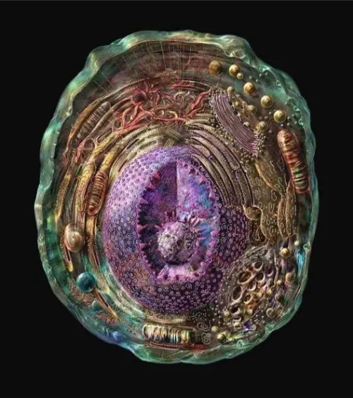Animal cell cutaway