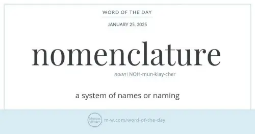 What nomenclature means