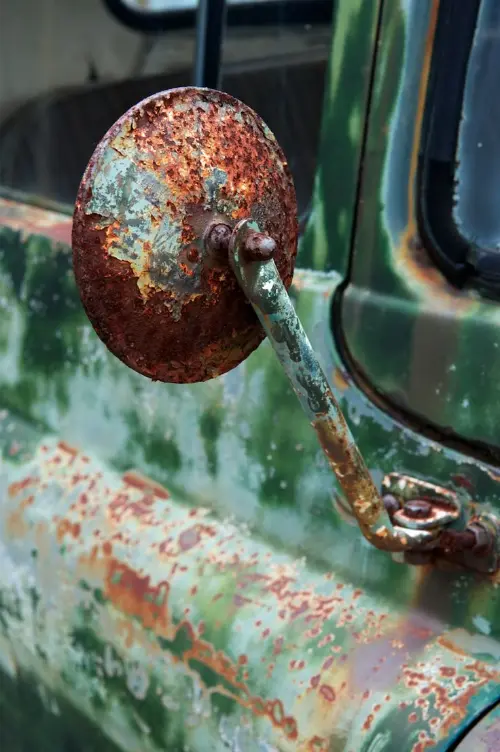 Rust is a form of decay, when oxygen reacts with the metal