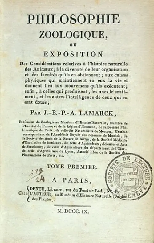 Publication of Lamarck's Zoology