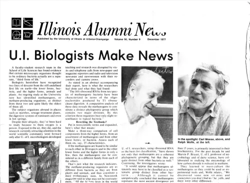 Woese made the newspaper in 1990