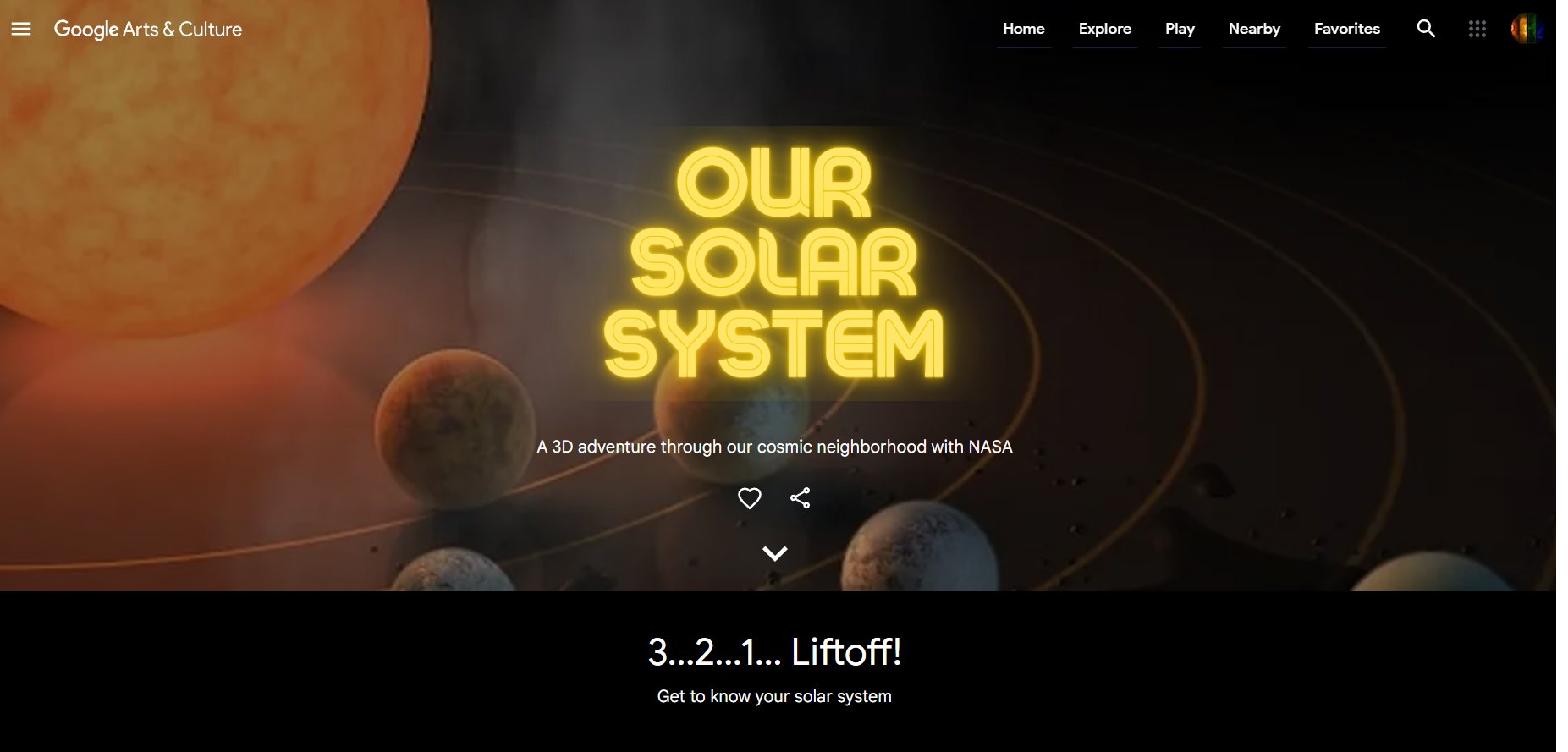 Our Solar System - 3D Solar System by Google.