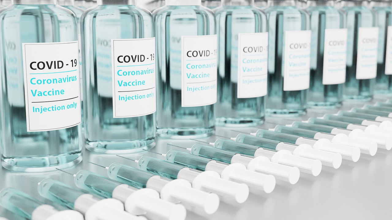 Covid-19 Vaccine jars.