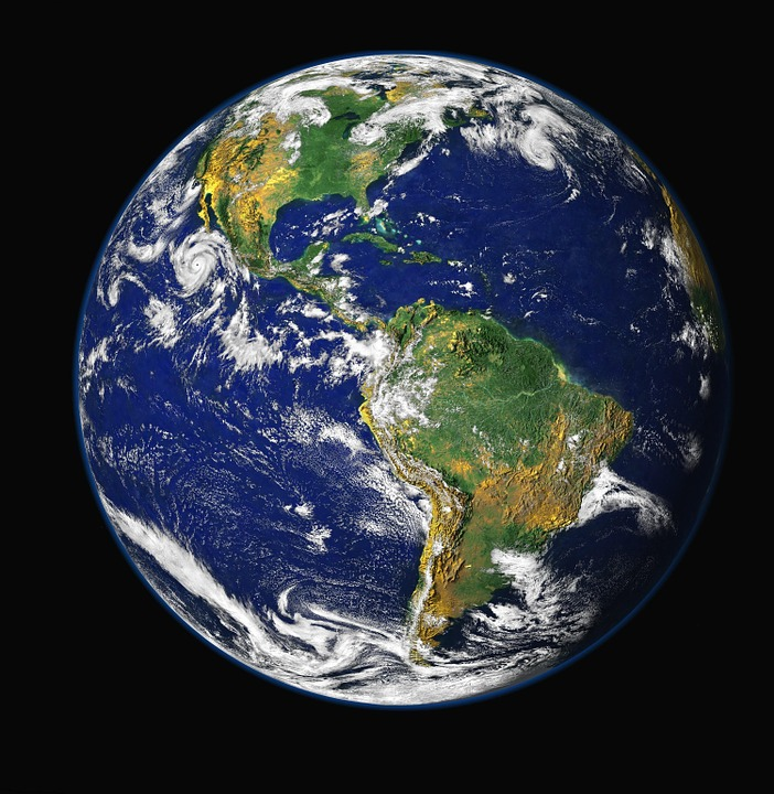 The Earth, as seen from space.